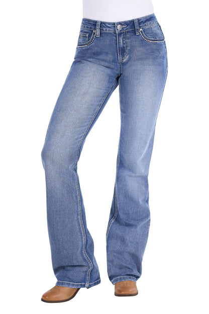 Pure Western Womens Julietta Relaxed Rider Jeans 36 Inch Leg
