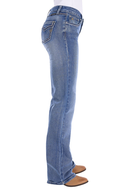 Pure Western Womens Julietta Relaxed Rider Jeans 36 Inch Leg