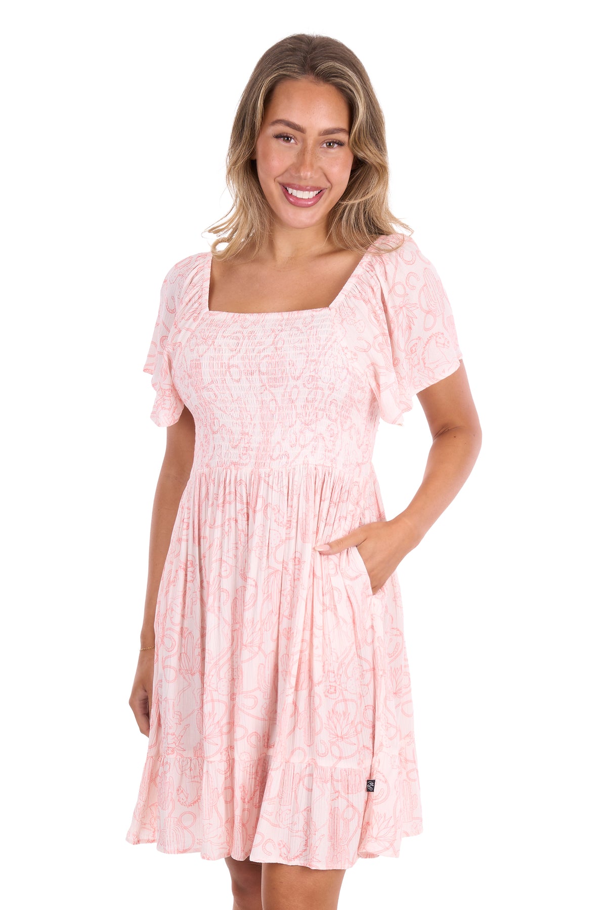Pure Western Womens Sara Short Sleeve Dress