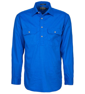 Mens Pilbara Closed Front Long Sleeve Country Work Shirt