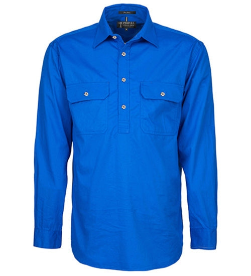 Mens Pilbara Closed Front Long Sleeve Country Work Shirt