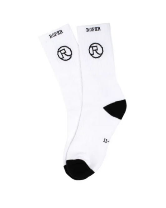 Roper Crew Socks Pack Of 3 White / Black