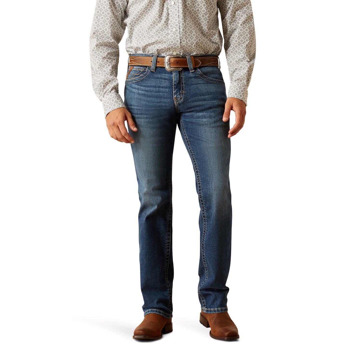 Ariat Mens M8 Modern Slim Fordham Jeans 34 Inch Leg