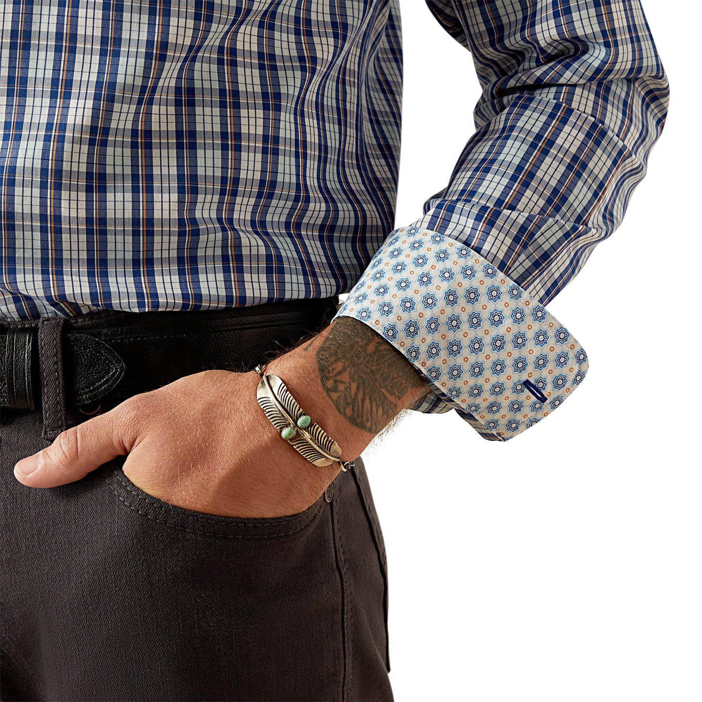 Ariat Mens Wrinkle Free Brosnan Fitted Long Sleeve Shirt