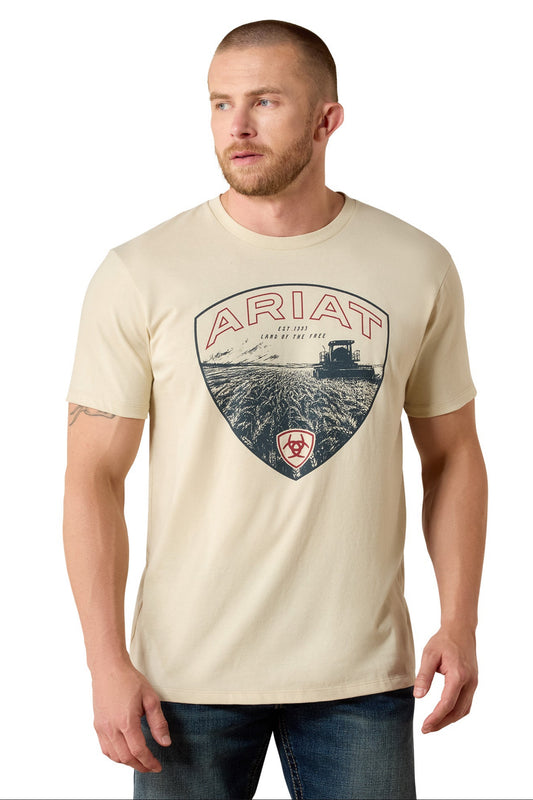 Ariat Mens Land of the Free Farm Shield Short Sleeve Tee
