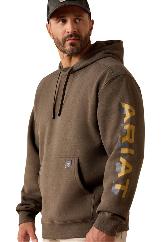 Ariat Mens Rebar Lightweight Logo Hoodie