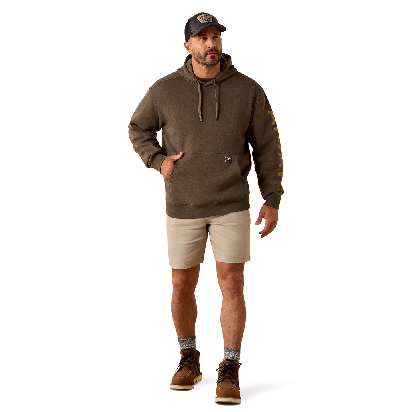 Ariat Mens Rebar Lightweight Logo Hoodie