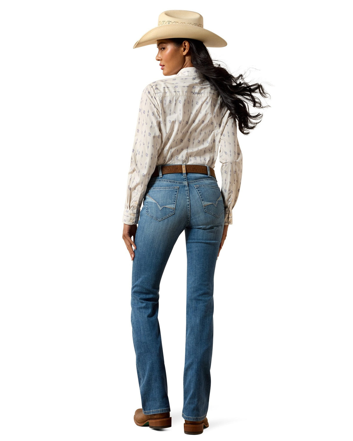 Ariat Womens High Rise Boot Cut Lyra Belfair Jeans