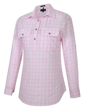 Pilbara Womens Yarn Dyed Check Closed Front Long Sleeve Country Shirt