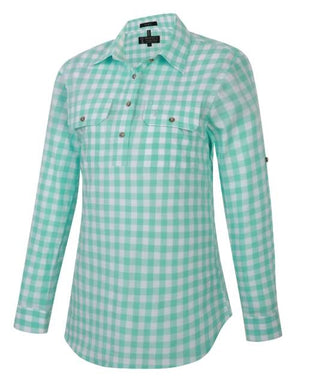 Pilbara Womens Yarn Dyed Check Closed Front Long Sleeve Country Shirt