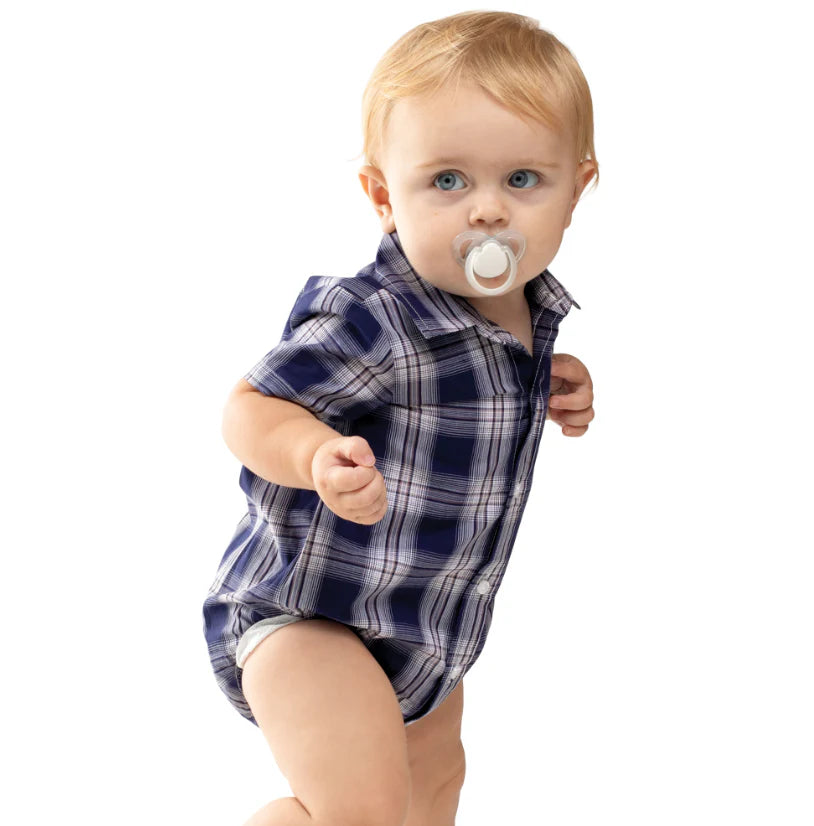 Just Country Infants Frankie Short Sleeve Full Button Jumpsuit