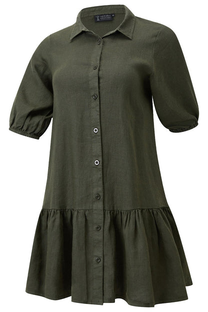 Pilbara Womens Monica Linen 3/4 Sleeve Dress