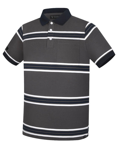 Pilbara Mens Yarn Dyed Striped Pocket Polo