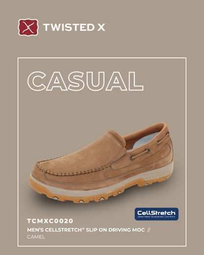 Twisted X Mens Cellstretch Slip on Mocs