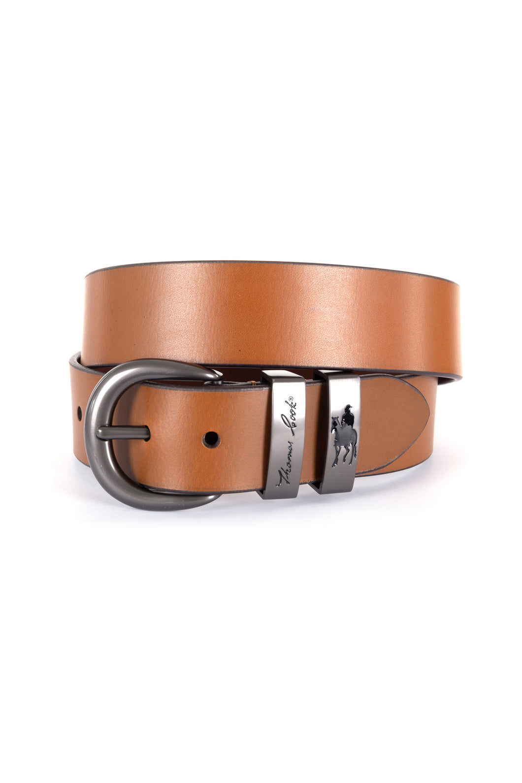 THOMAS COOK GUNMETAL TWIN KEEPER BELT