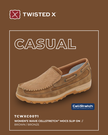 Twisted X Womens Wave Cellstretch Slip On Mocs