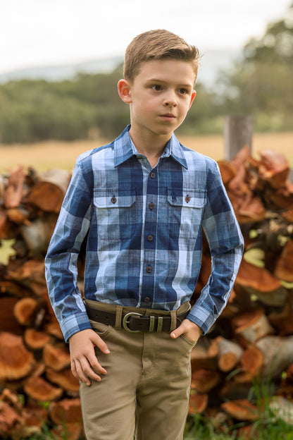Thomas Cook Boys Oscar 2 Pocket Long Sleeve Shirt