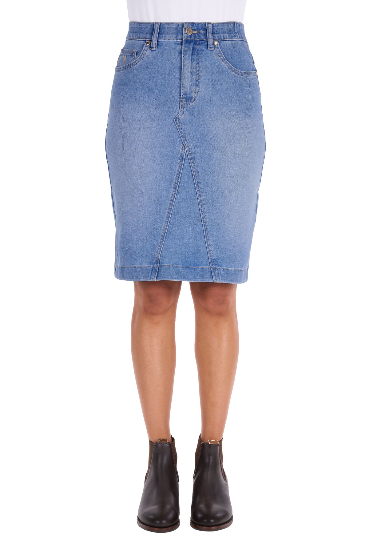 Thomas Cook Womens Ebony Denim Skirt
