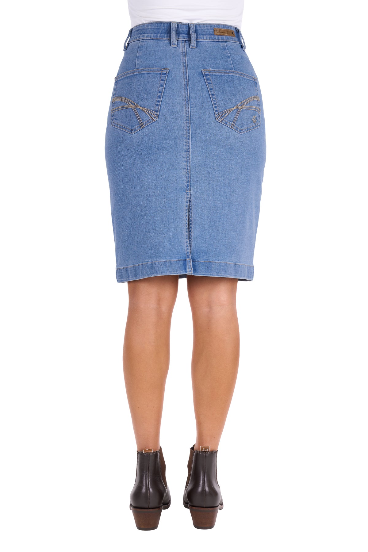 Thomas Cook Womens Ebony Denim Skirt