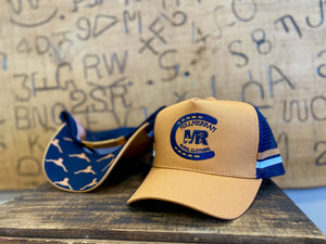 MRC Trucker Cap Tan/Navy Embroidered Patch