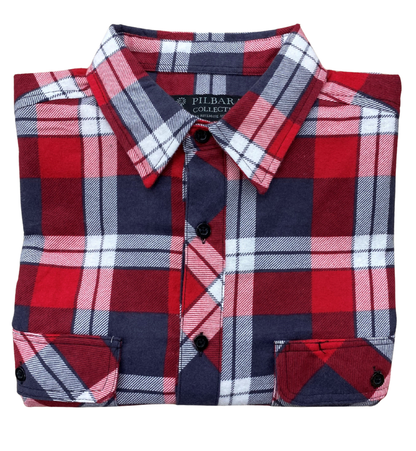 Pilbara Flannelette Mens Closed Front Shirt