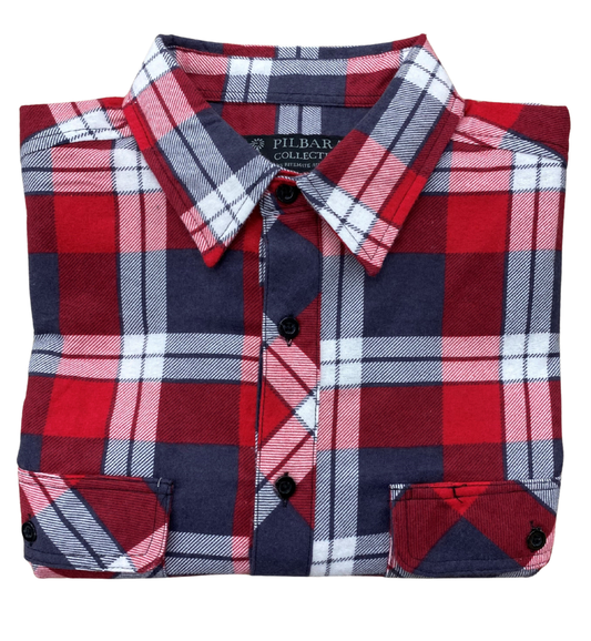 Pilbara Flannelette Mens Closed Front Shirt