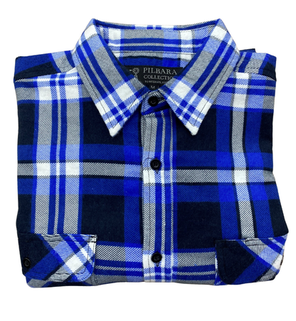 Pilbara Mens Flannelette Shirt Open Front