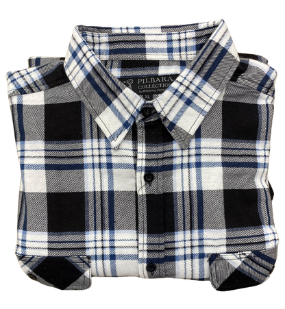 Pilbara Mens Flannelette Shirt Open Front