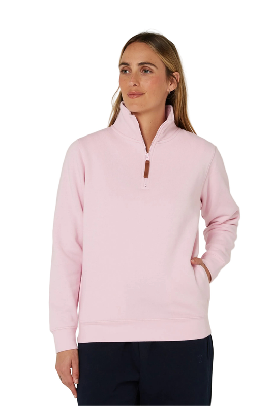 Pilbara Womens Zipper Closed Front Fleece Pullover Jumper