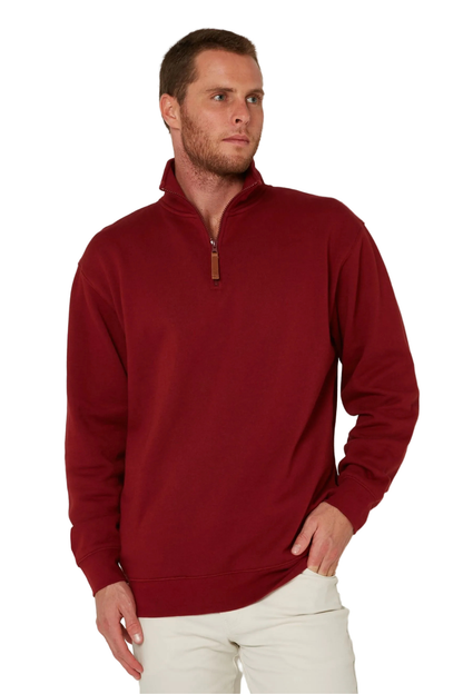 Pilbara Mens Zipper Closed Front Fleece Pullover Jumper