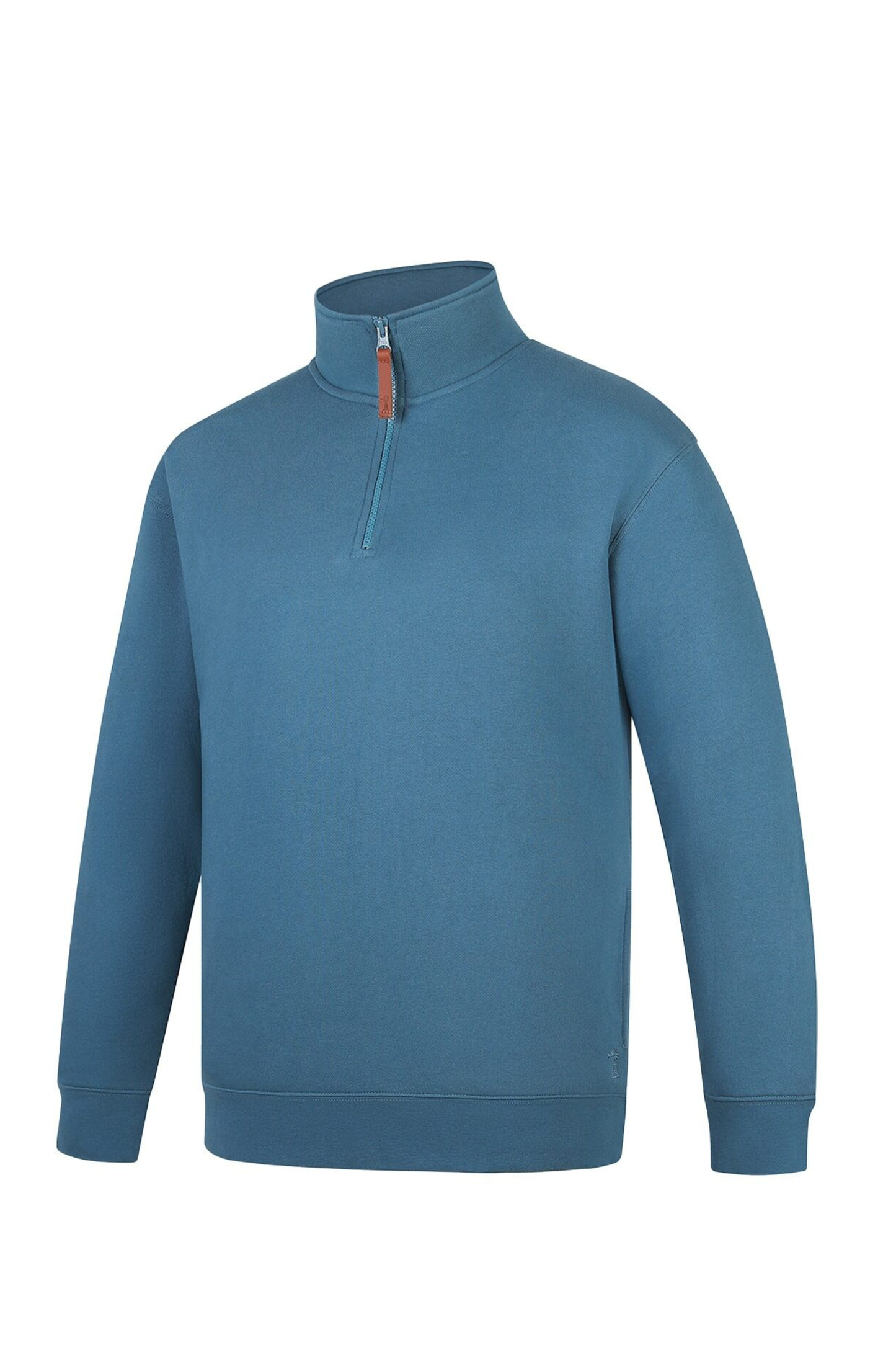 Pilbara Mens Zipper Closed Front Fleece Pullover Jumper