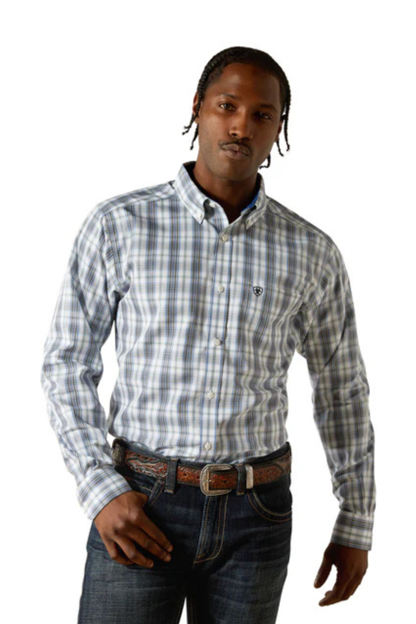 Ariat Mens Wrinkle Free Cody Fitted Long Sleeve Shirt