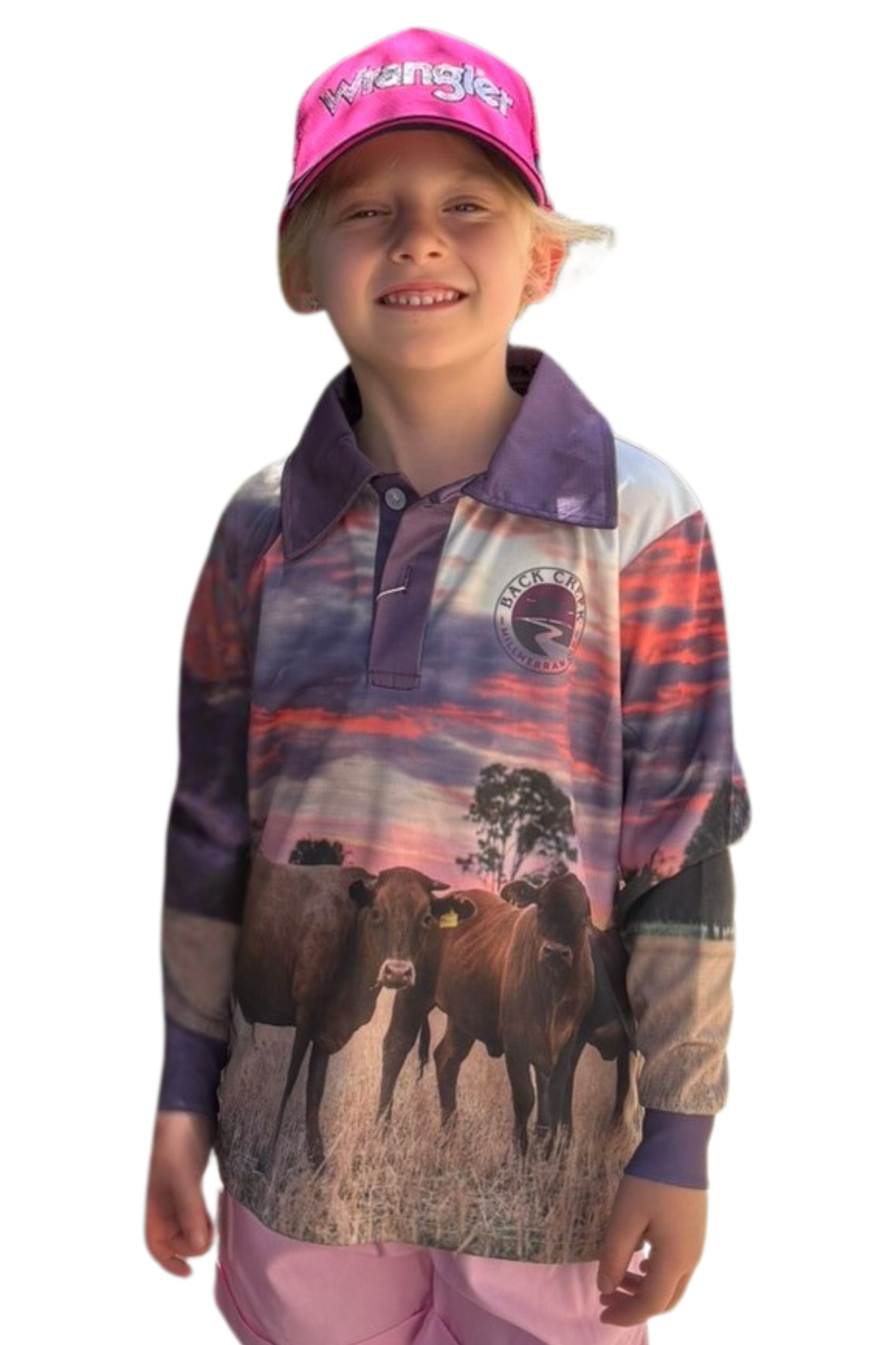 Back Creek Kids Cattle Sunset Fishing Shirt