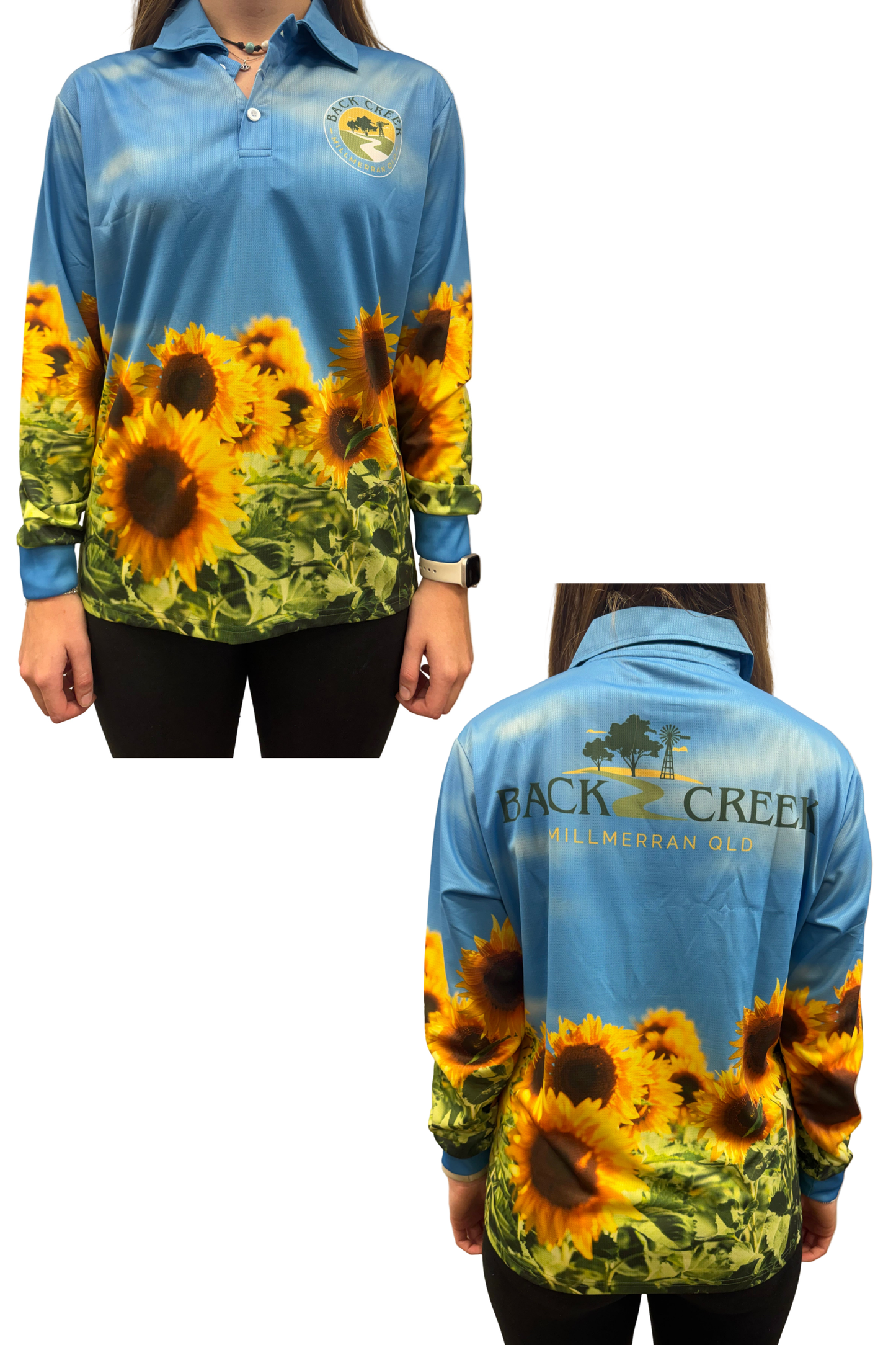 Back Creek Adult Sunflower Fishing Shirt