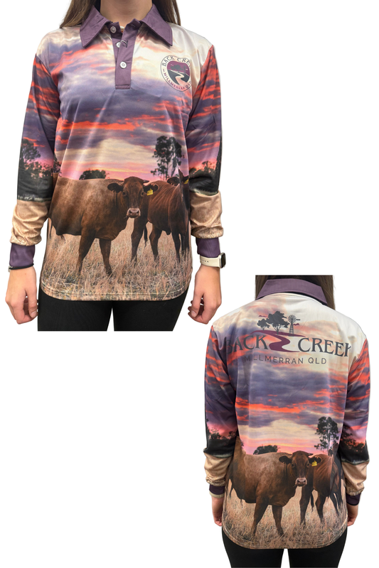 Back Creek Adult Cattle Sunset Fishing Shirt