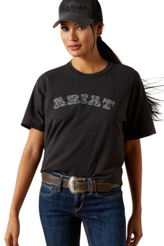 Ariat Womens Boot Stitch Logo Short Sleeve Tee