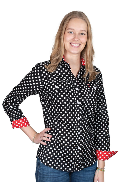 Just Country Womens Abbey Full Button Print Workshirt