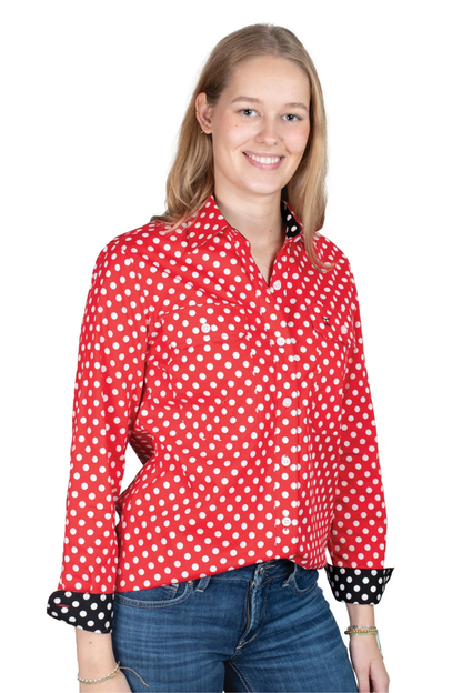 Just Country Womens Abbey Fulll Button Print Workshirt