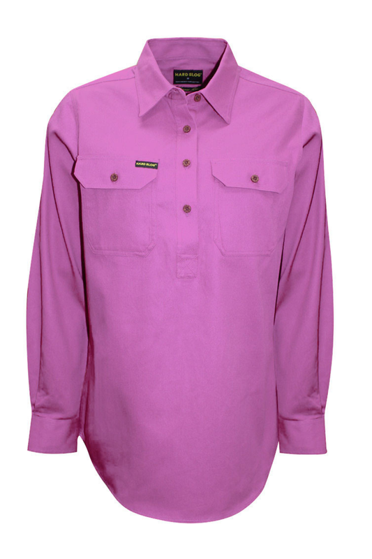 Hard Slog Womens Half Placket Light Cotton Country Work Shirt