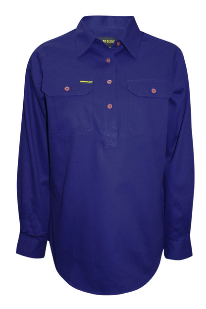 Hard Slog Womens Half Placket Light Cotton Country Work Shirt