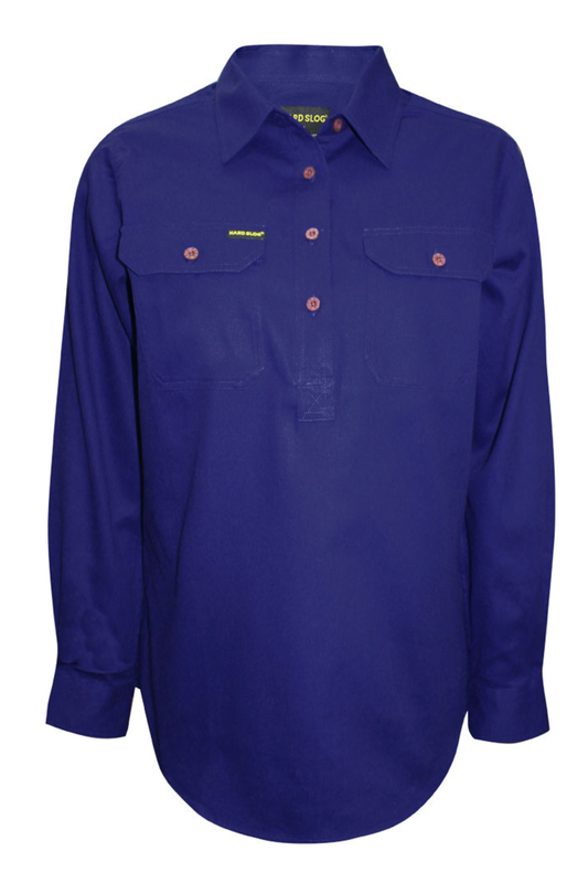 Hard Slog Womens Half Placket Light Cotton Country Work Shirt