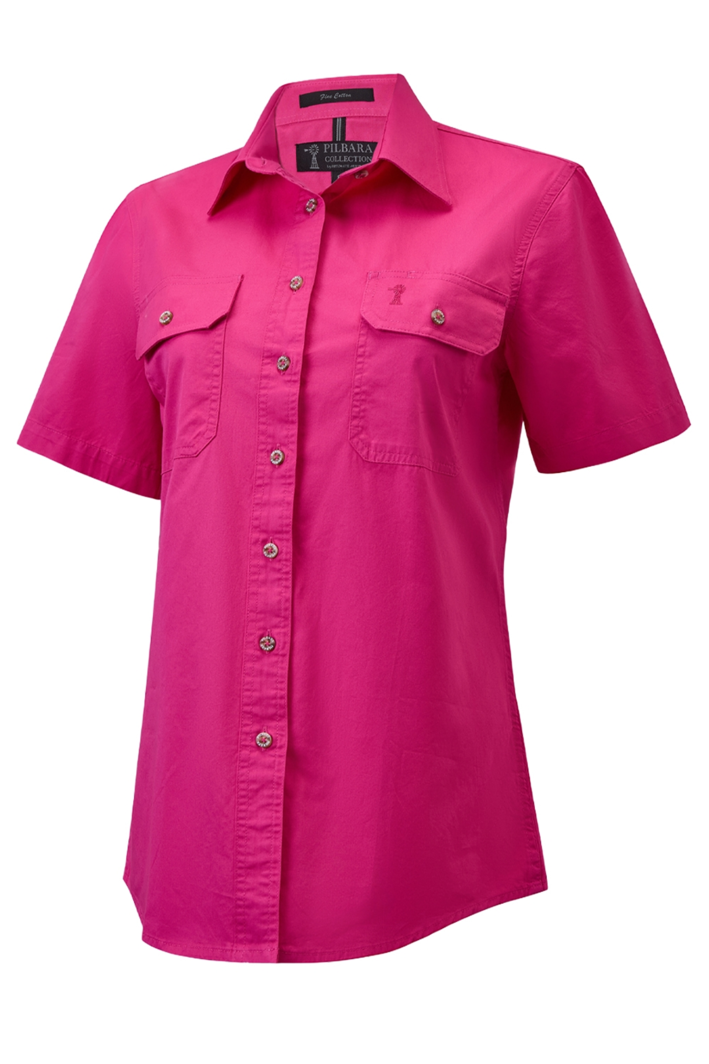 Womens Pilbara Open Front Short Sleeve Country Work Shirt