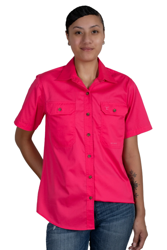 Just Country Womens Maggie Short Sleeve Full Button Workshirt