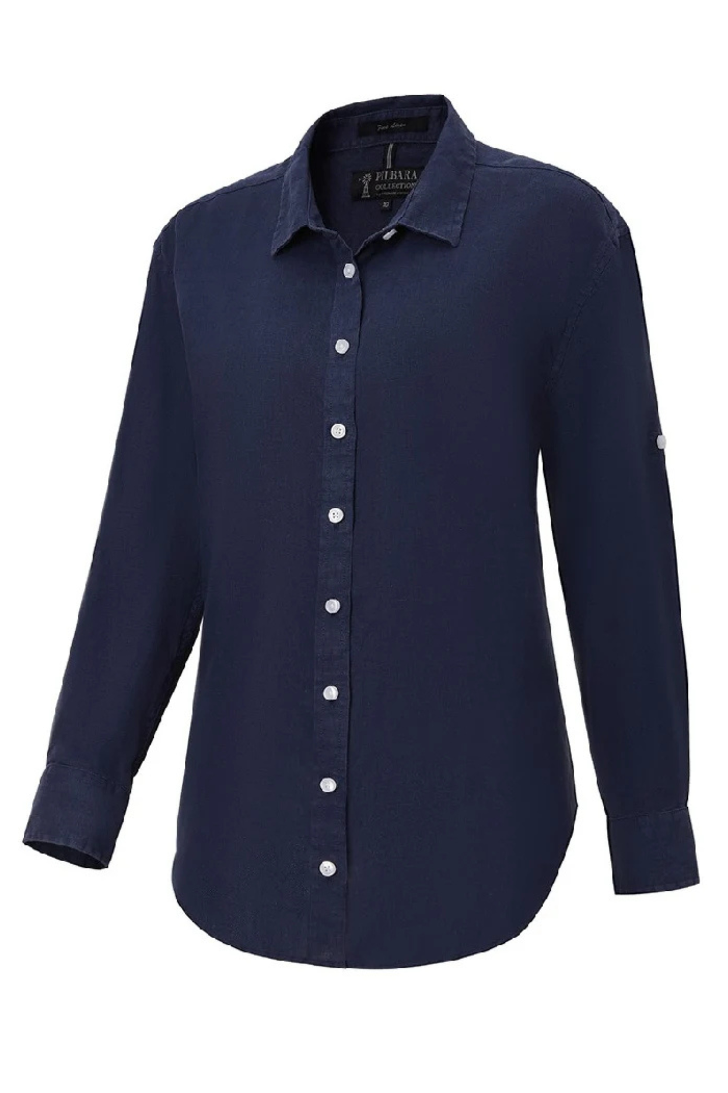 Pilbara Ladies Linen Swiss Tab Long Sleeve Shirt