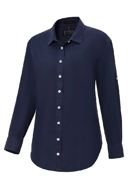 Pilbara Ladies Linen Swiss Tab Long Sleeve Shirt
