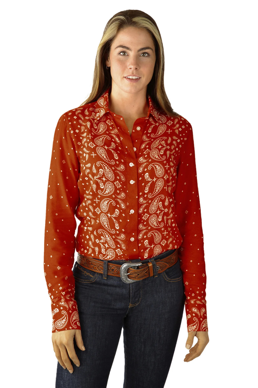 WRANGLER WOMENS CARLISE PRINT LONG SLEEVE SHIRT