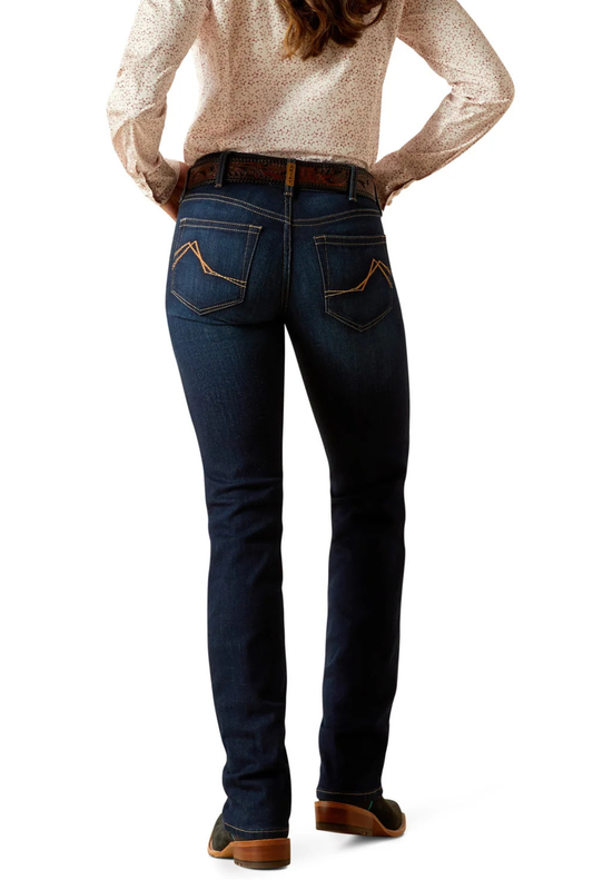 Ariat Womens Mid Rise Straight Romana Jeans 33 Inch Leg