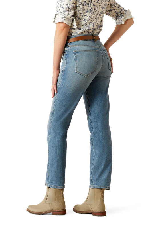 Ariat Womens High Rise Slim Straight Bridle Jeans Regular Length