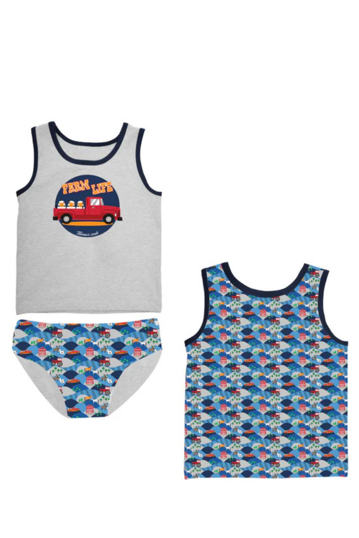 THOMAS COOK BOYS FARM RIDE SINGLET & UNDERWEAR SET