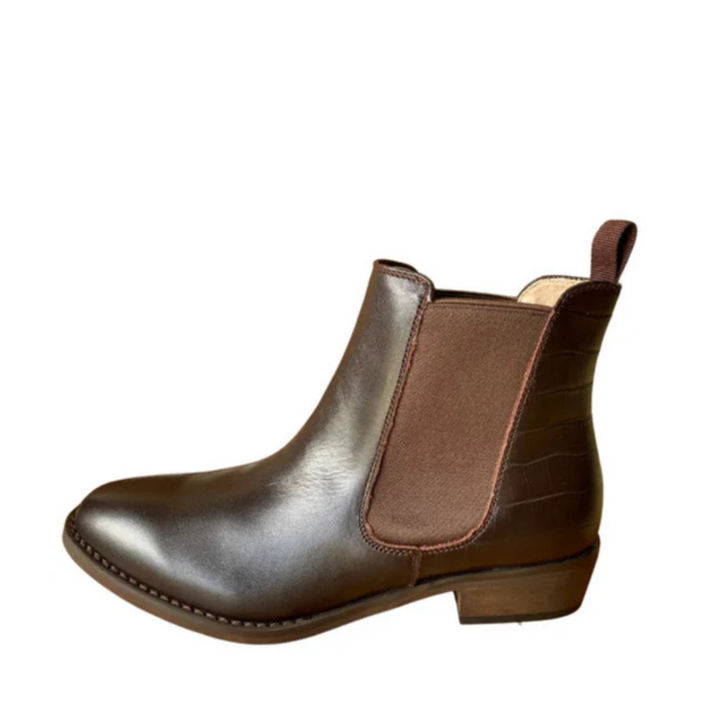 THOMAS COOK WOMENS CHELSEA CROC PRINT ANKLE BOOTS